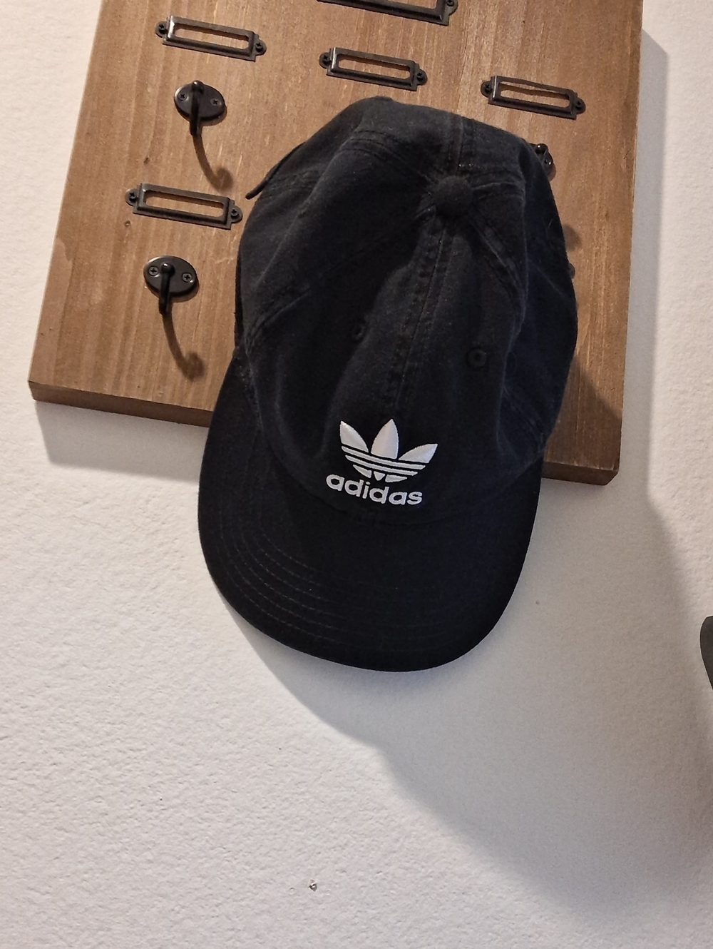 adidas Relaxed Trefoil Strapback Hat Black